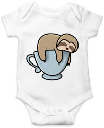 printfashion Lajhár kávézik - Baba Body - Fehér (12052483)