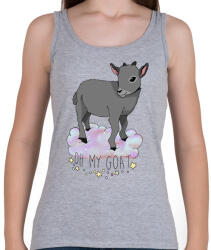 printfashion Oh my goat - Női atléta - Sport szürke (13886477)
