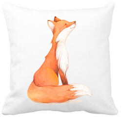 printfashion Red Fox - Párnahuzat, Díszpárnahuzat - Fehér (1259467)
