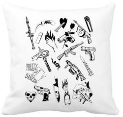 printfashion Thug Life Props - Párnahuzat, Díszpárnahuzat - Fehér (2653657)
