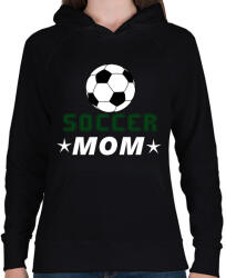 printfashion soccer mom - Női kapucnis pulóver - Fekete (1713190)