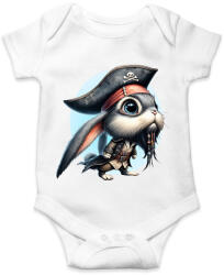 printfashion Nyuszi Jack Sparrow kapitány jelmezben - Baba Body - Fehér (15718109)