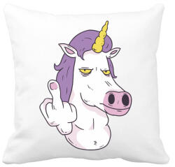 printfashion Fuck it unicorn - Párnahuzat, Díszpárnahuzat - Fehér (4216242)