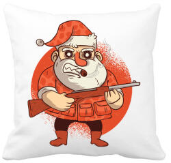 printfashion Télapó puskával - Párnahuzat, Díszpárnahuzat - Fehér (4060334)