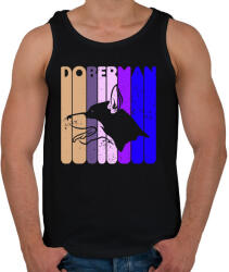 printfashion Doberman - Férfi atléta - Fekete (1229755)