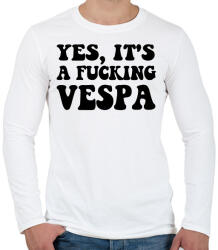 printfashion Vespa - Férfi hosszú ujjú póló - Fehér (12566932)