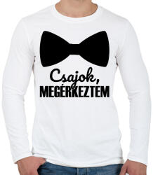 printfashion Csajok megérkeztem - Férfi hosszú ujjú póló - Fehér (2768956)