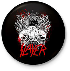 printfashion SLAYER metal band - Kitűző, hűtőmágnes - Fekete (3102986)