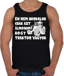 printfashion Én nem horkolok csak azt álmodom hogy traktor vagyok - Férfi atléta - Fekete (16270808)