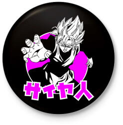printfashion DBS BLACK GOKU - Kitűző, hűtőmágnes - Fekete (12484873)