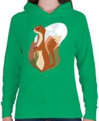 printfashion Hermelin - Női kapucnis pulóver - Zöld (6586336)