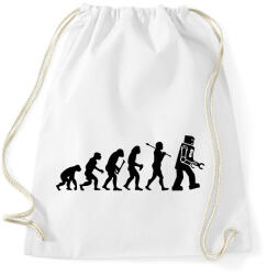 printfashion Az ember evolúciója - fekete - Sportzsák, Tornazsák - Fehér (13579692)