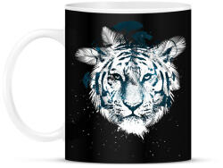 printfashion White tiger - Bögre - Fekete (792771)