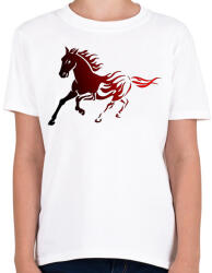 printfashion Tüzes ló - Gyerek póló - Fehér (1725491)