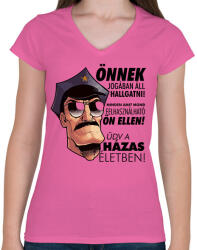 printfashion Házasélet - Női V-nyakú póló - Rózsaszín (1718397)