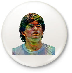 printfashion Maradona - Kitűző, hűtőmágnes - Fehér (14847585)