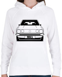 printfashion Volkswagen Golf MK 1 - Női kapucnis pulóver - Fehér (15671701)