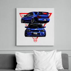 printfashion Subaru WRX STI - Vászonkép - Fehér (6633600)