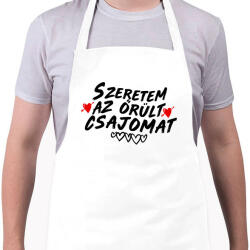 printfashion Szeretem az örült csajomat - Kötény - Fehér (4909300)