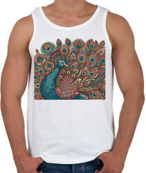 printfashion Páva - Férfi atléta - Fehér (14892046)