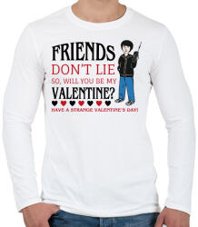 printfashion Strange valentine - Mike - Férfi hosszú ujjú póló - Fehér (11697109)