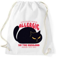 printfashion Allergiás macska - Sportzsák, Tornazsák - Fehér (5189724)