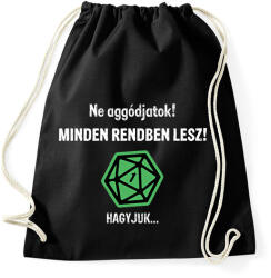 printfashion Minden rendben lesz! - Sportzsák, Tornazsák - Fekete (2760333)