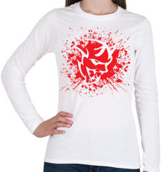printfashion Devil face - Női hosszú ujjú póló - Fehér (2241358)