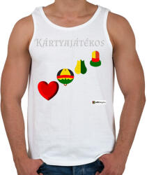 printfashion Kártya játékos minta #3 - Férfi atléta - Fehér (8857400)