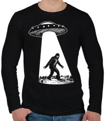 printfashion UFO-s Nagyláb - Férfi hosszú ujjú póló - Fekete (8748658)