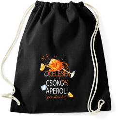 printfashion Ölelések Csókok Aperol! #goodvibes - Sportzsák, Tornazsák - Fekete (16681959)
