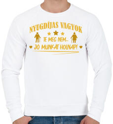 printfashion Jó munkát holnap! - Férfi pulóver - Fehér (9064412)