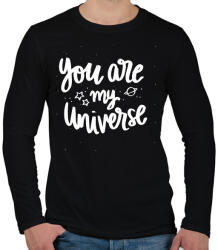 printfashion You are my Universe - Férfi hosszú ujjú póló - Fekete (2217628)