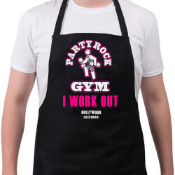 printfashion party-rock-gym - Kötény - Fekete (4926465)