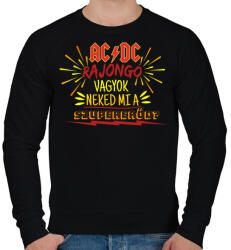printfashion ACDC rajongó - Férfi pulóver - Fekete (2648163)
