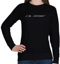 printfashion I am. . . overjoyed. - WHITE - Női pulóver - Fekete (4169699)