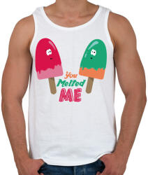 printfashion Jégkrémek - Férfi atléta - Fehér (443841)