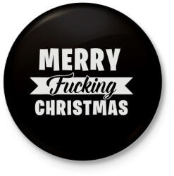 printfashion Merry Fcking Christmas 2 - Kitűző, hűtőmágnes - Fekete (3100173)
