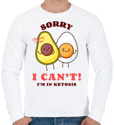 printfashion ketosis - Férfi pulóver - Fehér (10764270)