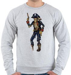 printfashion Csontváz Kalóz - Férfi pulóver - Sport szürke (1786583)