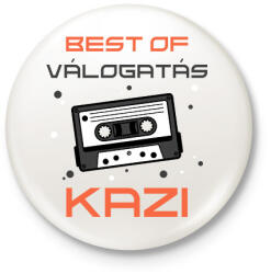 printfashion Retro kazetta - Kitűző, hűtőmágnes - Fehér (11541007)