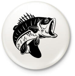 printfashion sügér - Kitűző, hűtőmágnes - Fehér (5208768)