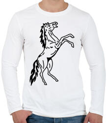 printfashion ló - Férfi hosszú ujjú póló - Fehér (2695639)