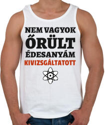 printfashion Agymenők - nem vagyok őrült - Férfi atléta - Fehér (9946396)