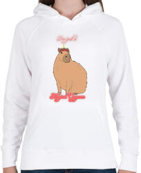 printfashion Capybara - Capycorn #2 - Női kapucnis pulóver - Fehér (13781435)