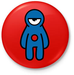 printfashion Kontraszt Küklopsz (kék) - Kitűző, hűtőmágnes - Piros (4721852)