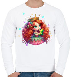 printfashion Elvarázsolt béka - Férfi pulóver - Fehér (15625364)