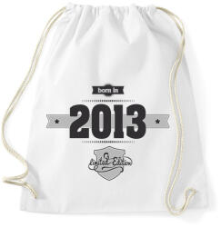 printfashion born-in-2013-(dark&lightgrey) - Sportzsák, Tornazsák - Fehér (477711)