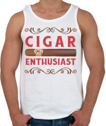 printfashion Szivar rajongó - Kubai szivar - Férfi atléta - Fehér (4114276)