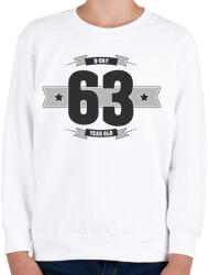 printfashion b-day-63-dark-lightgrey - Gyerek pulóver - Fehér (514319)